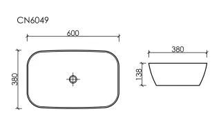 Раковина Ceramica Nova Element CN6049MSG 60см серый матовый